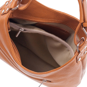 Geantă din piele naturală oranj 8022 [3]