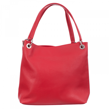 Geantă din piele naturală roșie 8011 [1]