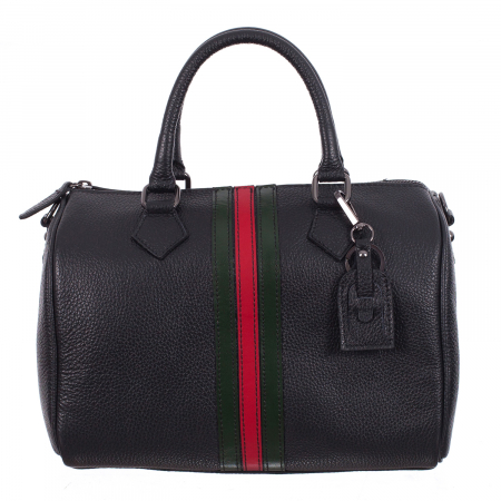 Geantă din piele naturală neagră 8029 [1]