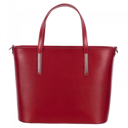 Geantă din piele naturală roșie 8012 [2]