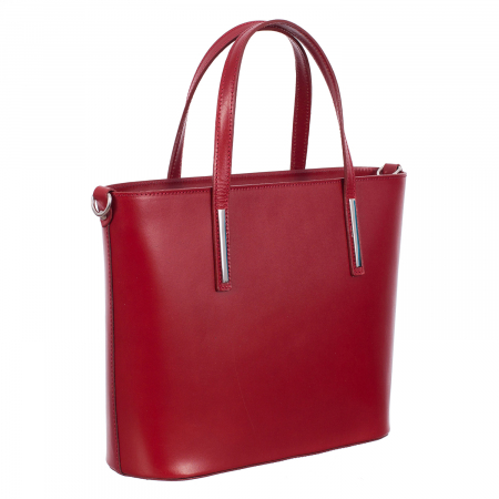 Genți Casual - Geantă din piele naturală roșie 8012