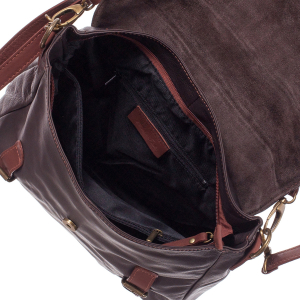 Geantă din piele maro cu accesorii maro 8004 [3]