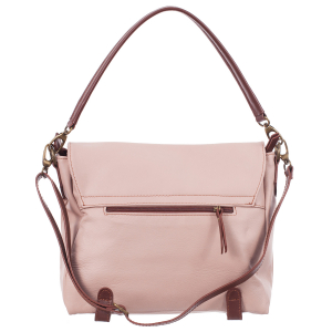 Geantă din piele roz cu accesorii maro 8004 [2]
