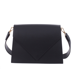 Geantă din piele neagră cu baretă scurtă 8017 [1]