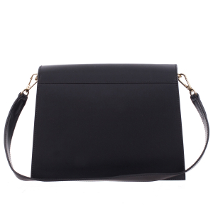 Geantă din piele neagră cu baretă scurtă 8017 [2]