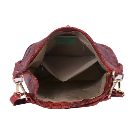 Geantă Elaine, din piele naturală rosie 8070 [2]