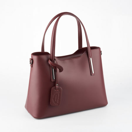 Geantă Model Mare Emma, bordo din piele naturală 8008