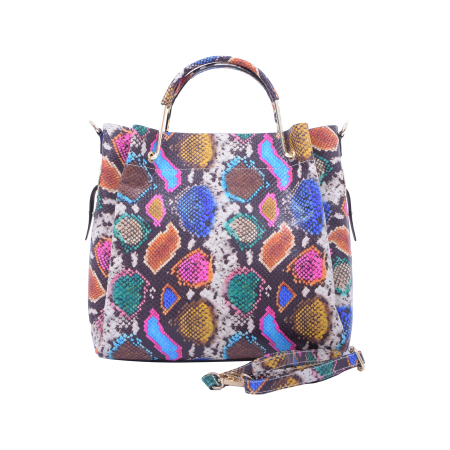 Geantă Rainbow, piele naturala imprimeu multicolor, 8054 [2]