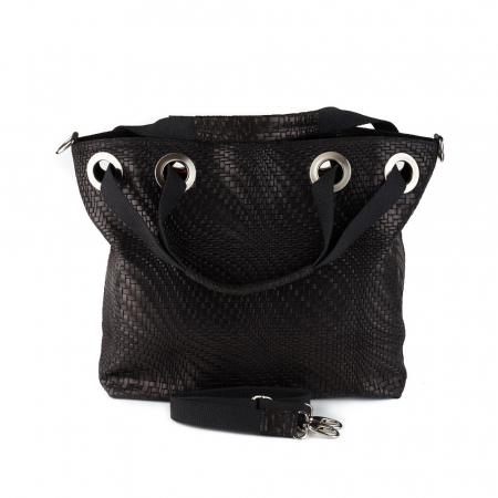 Geantă Estella, din piele naturală neagra 8078 [3]