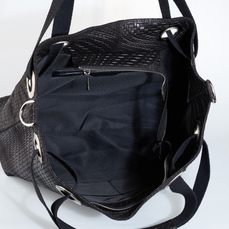 Geantă Estella, din piele naturală neagra 8078 [5]