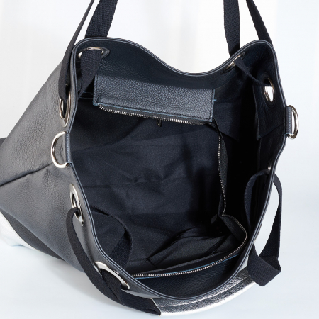 Geantă Esther, piele naturala, negru, 8076 [5]