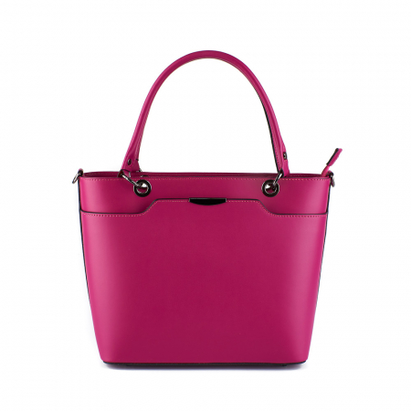 Geantă Federica, din piele roz aprins 8034 [1]