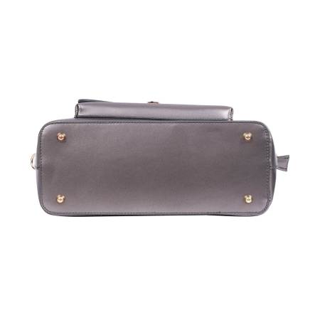 Geantă Francesca, din piele naturală argintiu sidef 8074 [2]