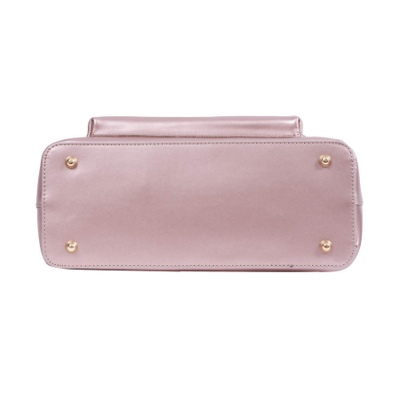 Geantă Francesca, din piele naturală roz sidef 8074 [2]