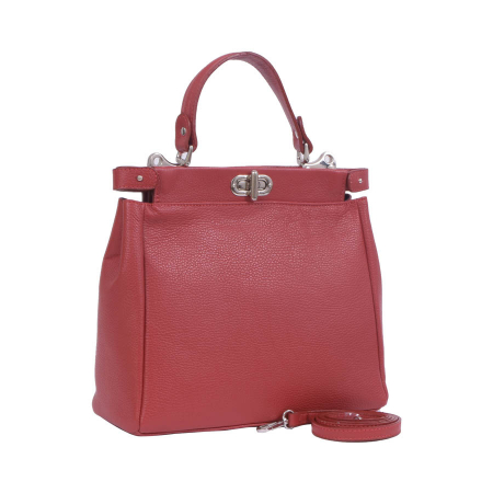 Geantă Gracie, din piele naturală rosie, 8073 [0]