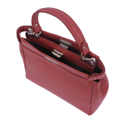 Geantă Gracie, din piele naturală rosie, 8073 [3]