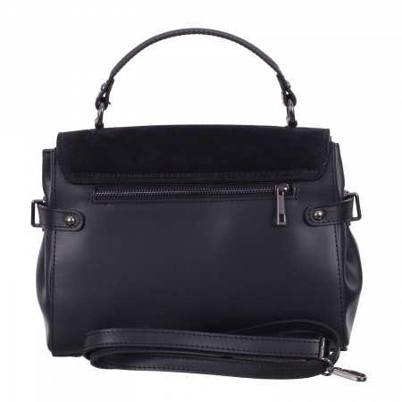 Geantă neagră din piele naturală 8024 [2]