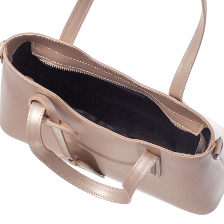 Geantă aurie sidefat din piele naturală 8021 [3]