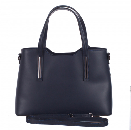 Geantă bleumarin din piele naturală 8021 [2]