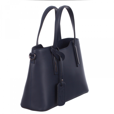 Geantă bleumarin din piele naturală 8021 [0]
