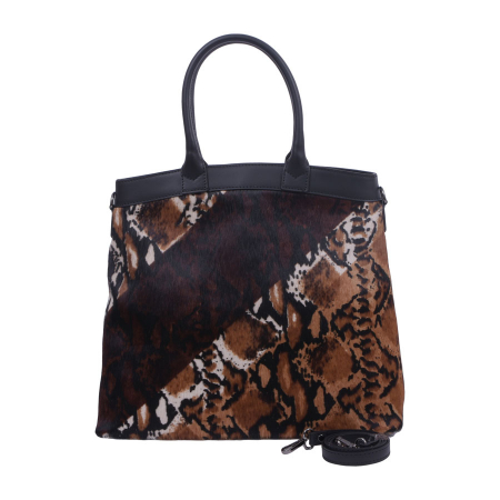 Geantă Wild, piele naturala, maro si negru, 8081 [1]