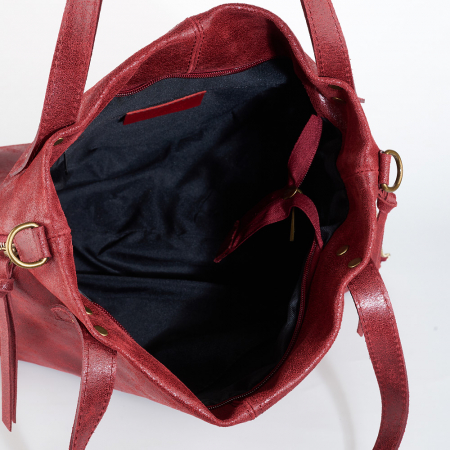 Geantă Kristen, din piele naturală bordo 8104 [5]