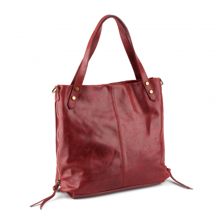 Geantă Kristen, din piele naturală bordo 8104 [0]