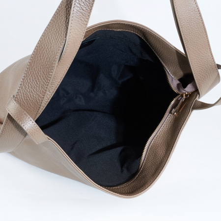 Geantă tip rucsac maro din piele naturală moale 8027 [3]