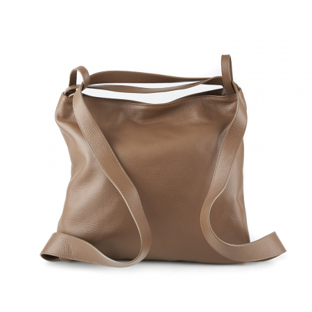 Geantă tip rucsac maro din piele naturală moale 8027 [2]