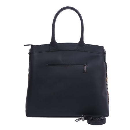 Geantă Jungle, piele naturala, maro si negru, 8080 [3]