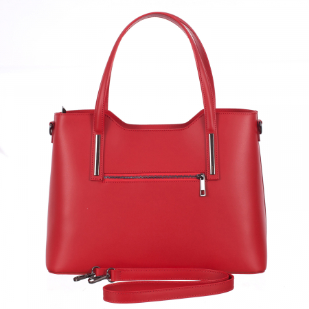 Geantă Model Mare Emma, roșie din piele naturală 8008 [2]