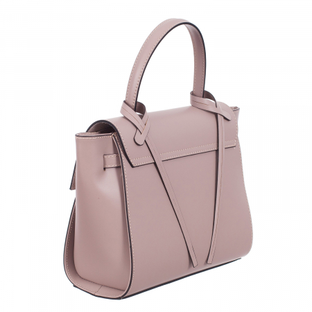 Genți Mici - Geantă roz pal din piele naturală 8023