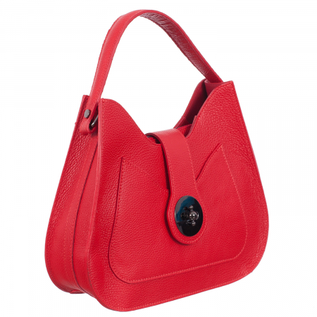 Genți Casual - Geantă roșie din piele naturală cu interior roșu 8014