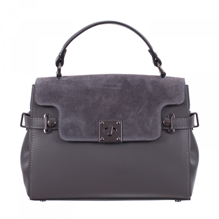 Geantă gri din piele naturală 8024 [1]