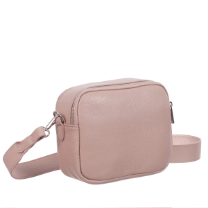 Geantă nude cu fermoare duble și baretă medie 8007 [1]