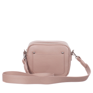 Geantă nude cu fermoare duble și baretă medie 8007 [3]