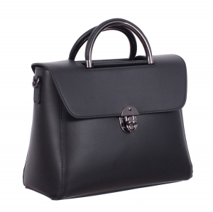 Genți Mici - Geantă neagră din piele naturală 8035