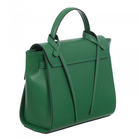 Genți Mici - Geantă verde din piele naturală 8023