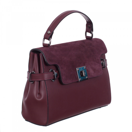 Genți Casual - Geantă grena din piele naturală 8024