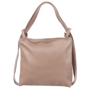 Geantă tip rucsac nude din piele naturală moale 8027 [1]