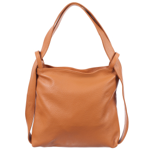 Geantă tip rucsac oranj din piele naturală moale 8027 [1]