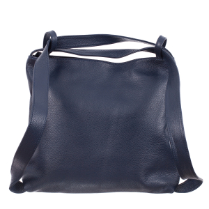 Geantă tip rucsac bleumarin din piele naturală moale 8027 [3]