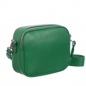 Genți Mici - Geantă verde cu fermoare duble și baretă medie 8007