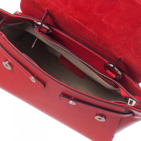 Geantă roșie din piele naturală 8023 [3]