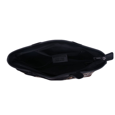 Geantă Adria, piele naturala, maro si negru, 8082 [2]