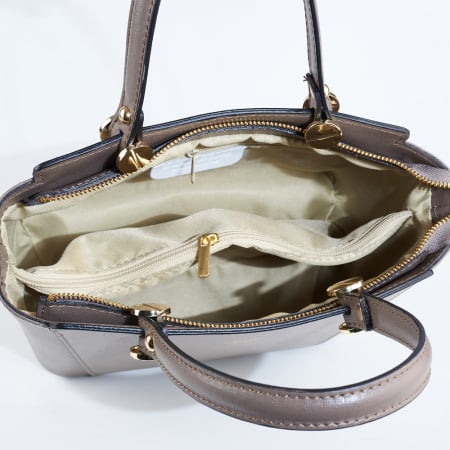 Geantă Yasmine, din piele naturală bej, 8094 [4]