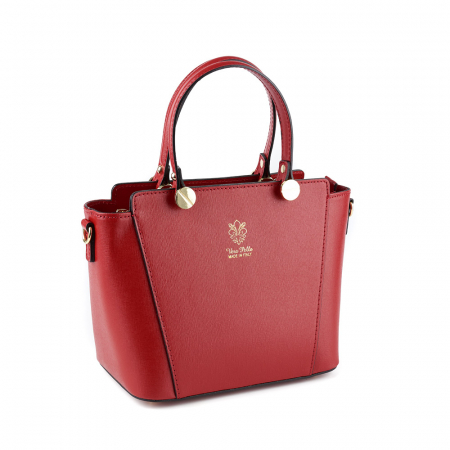 Geantă Yasmine, din piele naturală rosie, 8094 [0]