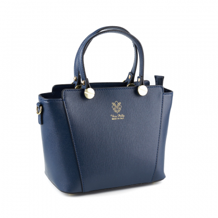 Geantă Yasmine, din piele naturală albastra, 8094 [0]