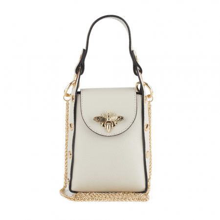 Gentută Charisma, crossbody piele naturala gris deschis 8211 [1]