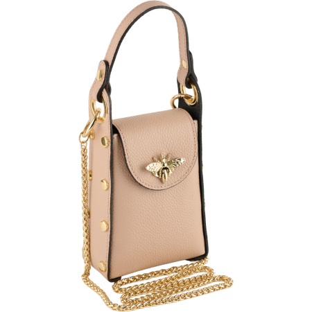 Gentută Charisma, crossbody piele  naturala roz prafuit 8211